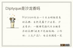 Diptyque是沙龙香吗