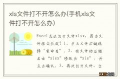 手机xls文件打不开怎么办 xls文件打不开怎么办