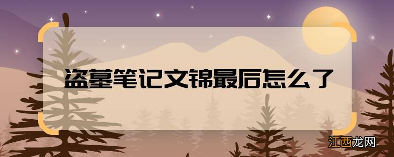 盗墓笔记文锦最后怎么了盗墓笔记中陈文锦的结局