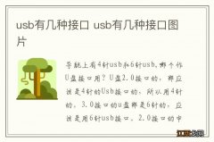 usb有几种接口 usb有几种接口图片