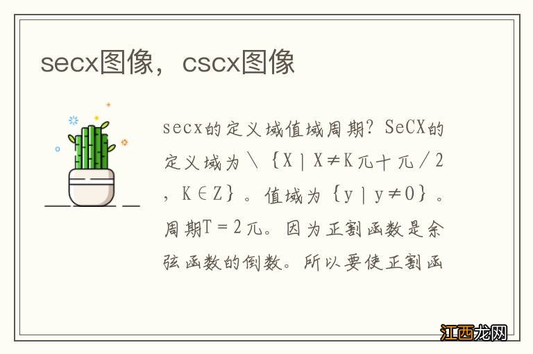 secx图像，cscx图像