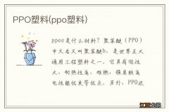 ppo塑料 PPO塑料