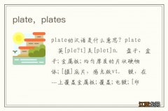 plate，plates