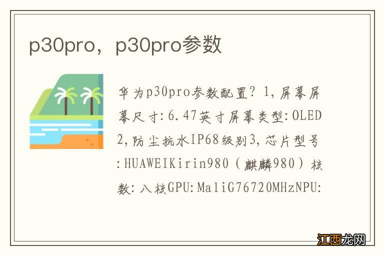 p30pro,p30pro参数