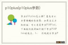 p10plus参数 p10plus