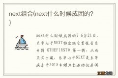 next什么时候成团的？ next组合