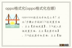 oppo格式化在哪 oppo格式化