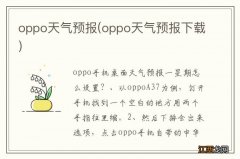 oppo天气预报下载 oppo天气预报