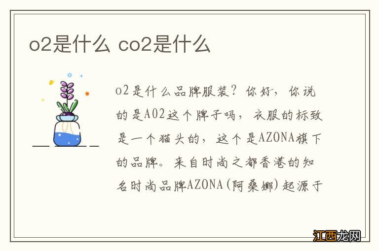 o2是什么 co2是什么