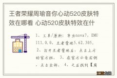 王者荣耀周瑜音你心动520皮肤特效在哪看 心动520皮肤特效在什么地方看