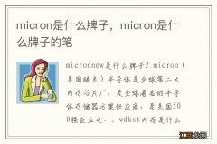 micron是什么牌子，micron是什么牌子的笔