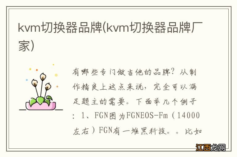 kvm切换器品牌厂家 kvm切换器品牌