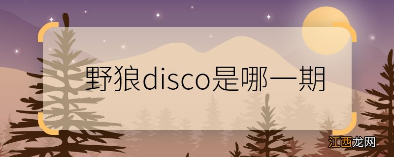 野狼disco是哪一期 野狼disco是什么时候播出的