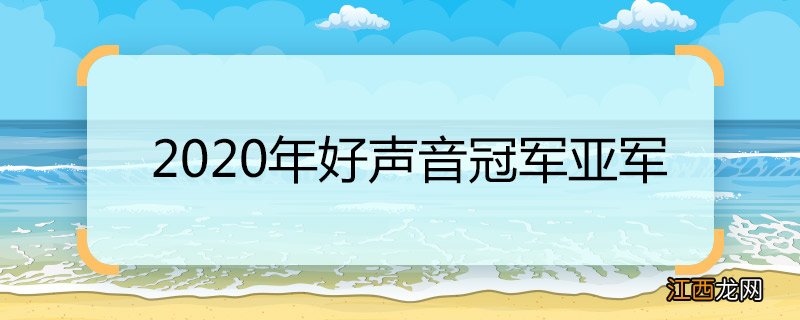 2020年好声音冠军亚军 2020年好声音的冠军亚军是谁