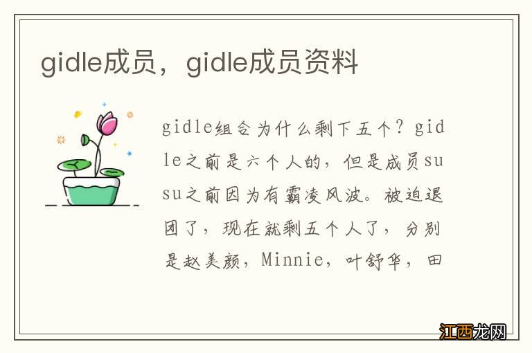 gidle成员，gidle成员资料