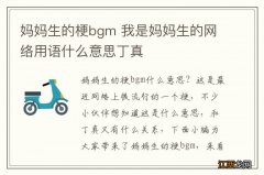 妈妈生的梗bgm 我是妈妈生的网络用语什么意思丁真