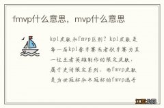 fmvp什么意思，mvp什么意思