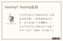 flashftp？flashftp乱码