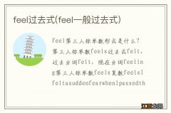 feel一般过去式 feel过去式