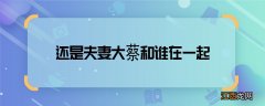 还是夫妻大蔡和谁在一起 还是夫妻大蔡结局是什么