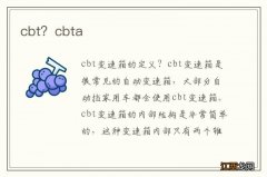 cbt？cbta