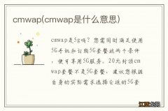 cmwap是什么意思 cmwap