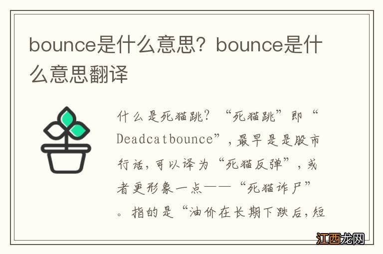 bounce是什么意思？bounce是什么意思翻译