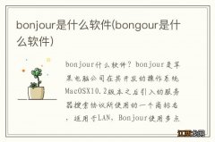 bongour是什么软件 bonjour是什么软件