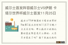 威尔士首发阵容威尔士VS伊朗 卡塔尔世界杯威尔士首发11月25日