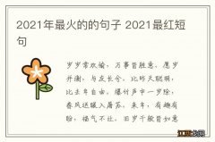 2021年最火的的句子 2021最红短句