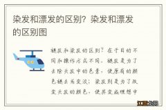 染发和漂发的区别？染发和漂发的区别图