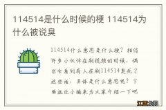 114514是什么时候的梗 114514为什么被说臭