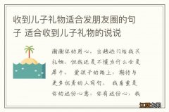 收到儿子礼物适合发朋友圈的句子 适合收到儿子礼物的说说