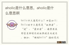 aholic是什么意思，aholic是什么意思啊