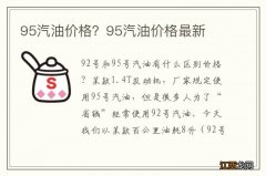 95汽油价格？95汽油价格最新