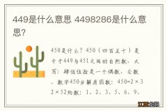 449是什么意思 4498286是什么意思？