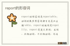 report的形容词