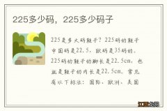 225多少码，225多少码子