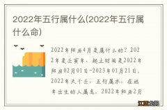 2022年五行属什么命 2022年五行属什么