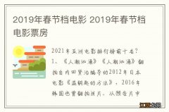 2019年春节档电影 2019年春节档电影票房