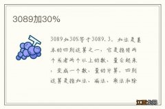 3089加30%