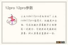 12pro 12pro参数