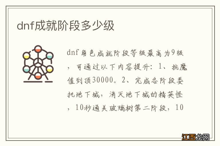 dnf成就阶段多少级