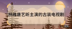 林峰唐艺昕主演的古装电视剧 林峰唐艺昕主演的古装电视剧是什么