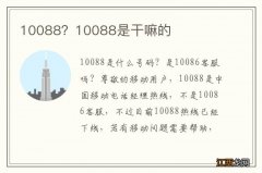 10088？10088是干嘛的