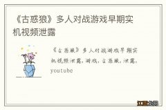 《古惑狼》多人对战游戏早期实机视频泄露