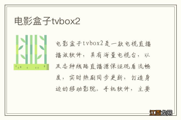 电影盒子tvbox2