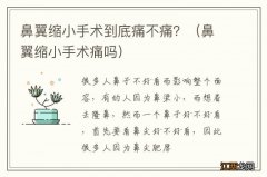 鼻翼缩小手术痛吗 鼻翼缩小手术到底痛不痛？