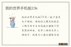 我的世界手机版23k