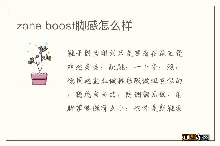 zone boost脚感怎么样